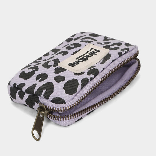 Porte-monnaie Lili imprimé léopard Hindbag Boutique Hindbag Lilas 