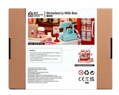 Tiny house - Strawberry milk box - Miniatures DIY DS034 - Missa Arles