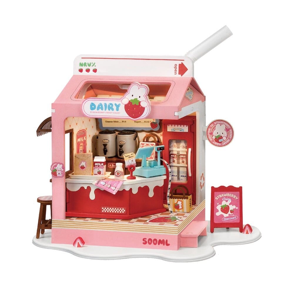 Tiny house - Strawberry milk box - Miniatures DIY DS034 - Missa Arles